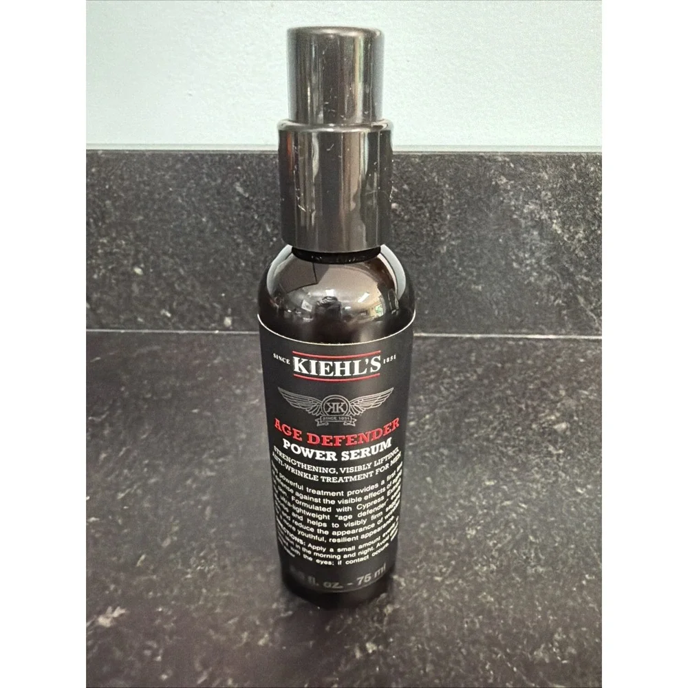 Kiehl's Age Defender Power Serum Anti Wrinkle Treatment Men 2.5oz 75 ML NEW